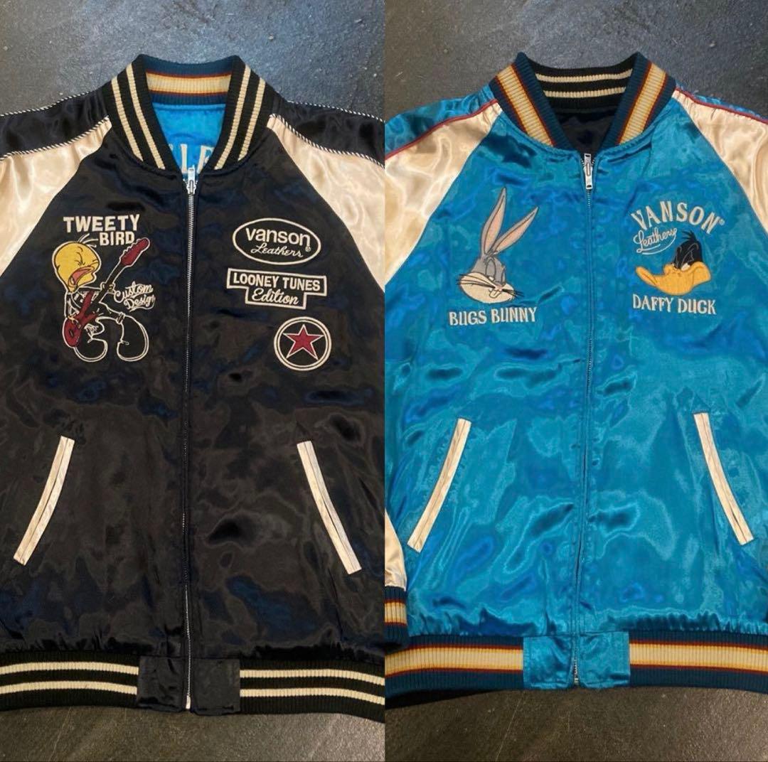 VANON×LOONEY TUNES リバーシブブル 総刺繍 スカジャン L
