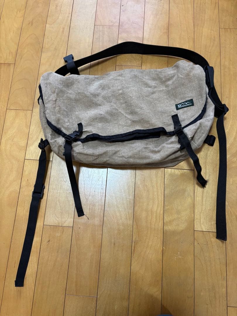 90s マナスタッシュ　アウトドア　ヘンプ　メッセンジャー　バッグ