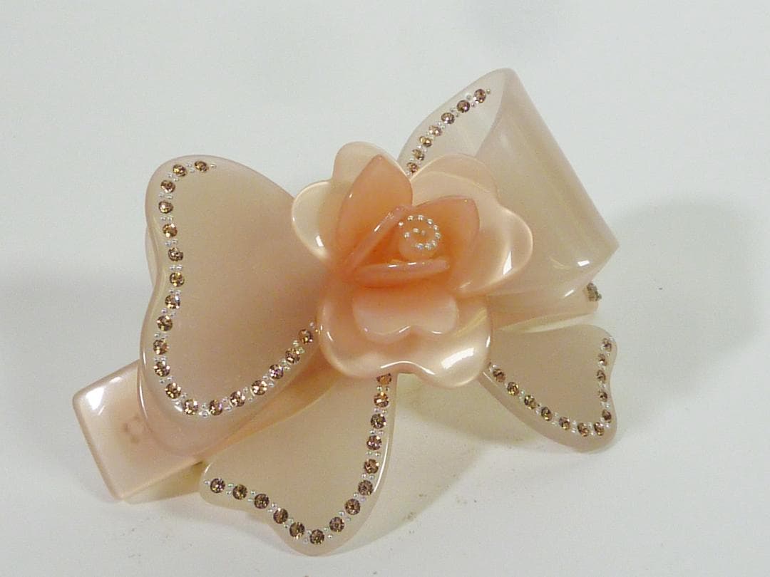 【ALEXANDRE DE PARIS】バレッタ　花　リボン