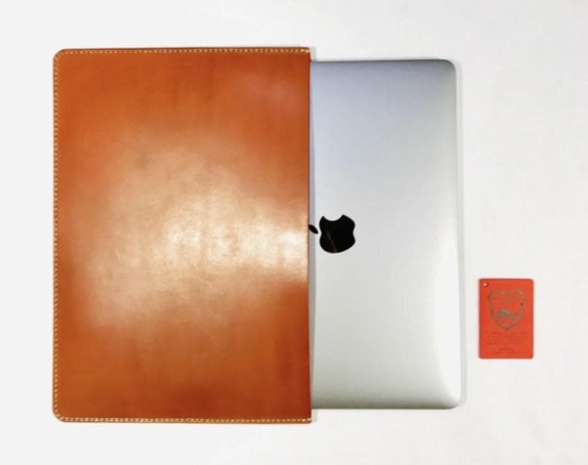 【美品・新品】本革/栃木レザーMacBook13インチ用ケース