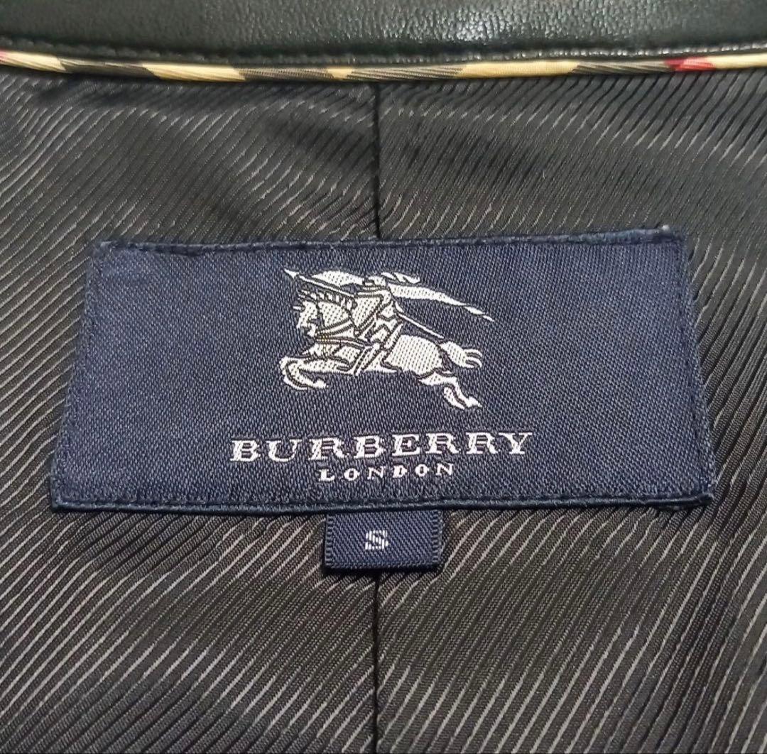 【極美品】BURBERRY LONDON ラムレザー レザージャケット Sサイズ
