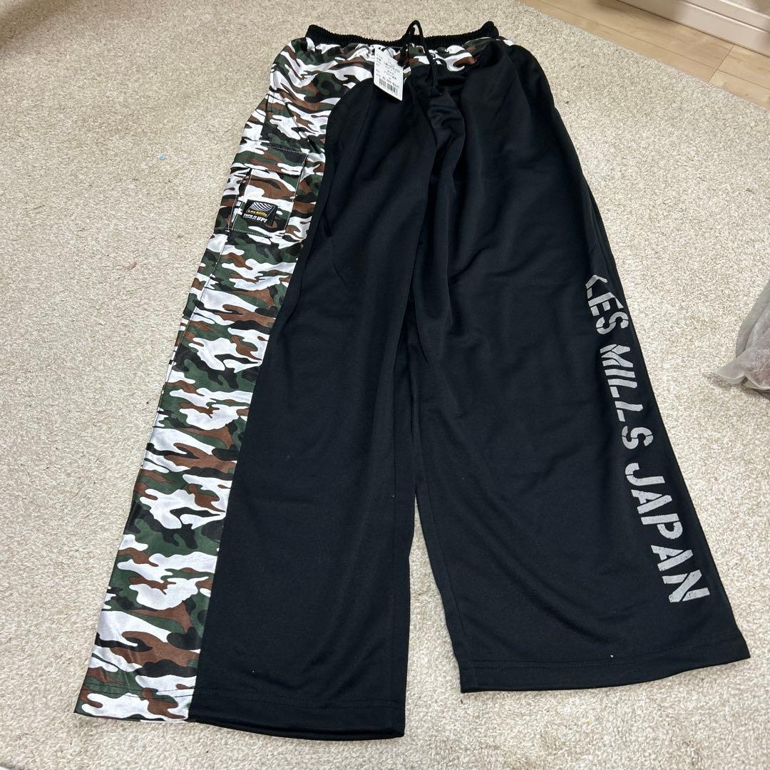 新品　レスミルズ（BTSJ）　ボディコンバット　ロングパンツ　ジャージ　迷彩M