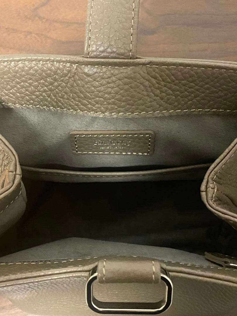 ★新品未使用★ Hush Tug ハッシュタグ　巾着レザーバッグ トープ