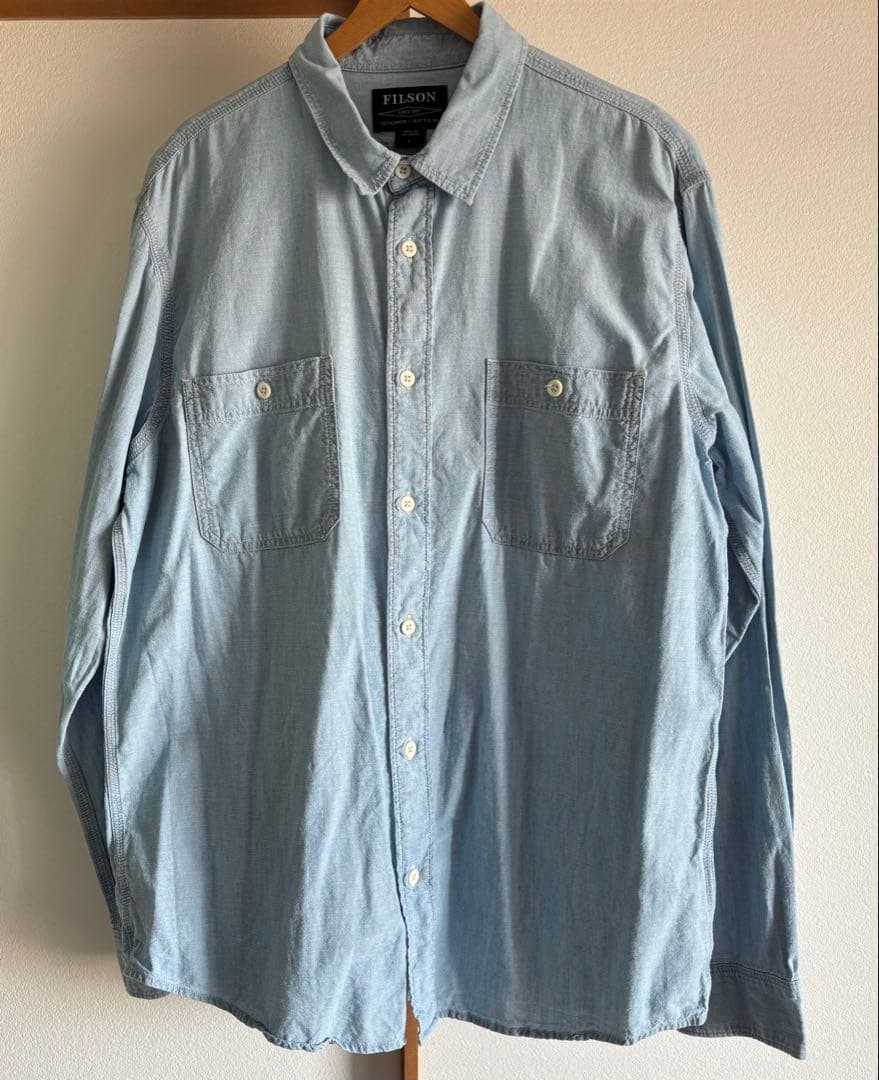 フィルソン シャンブレーワークシャツ L