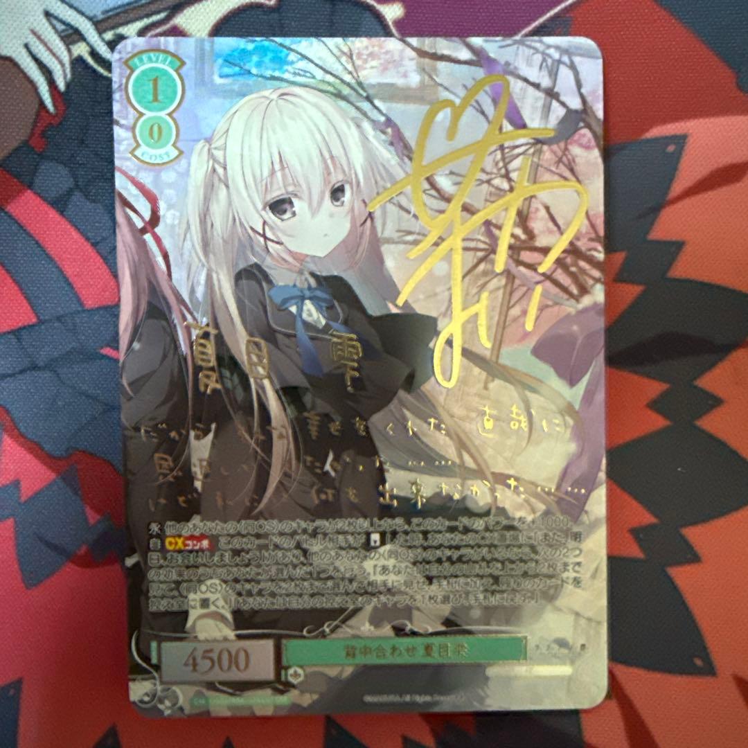 ssp 背中合わせ 夏目雫　サイン