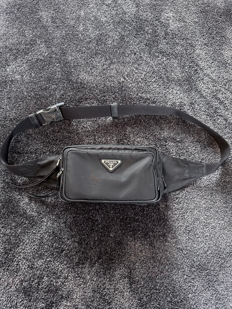 S*様 PRADA プラダ ボディバッグ ウエストポーチ 黒1BL010 値下げ
