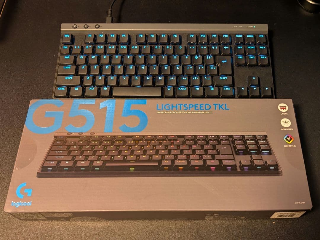 Logicool G ゲーミングキーボードG515-WL-LNBK リニア 赤軸