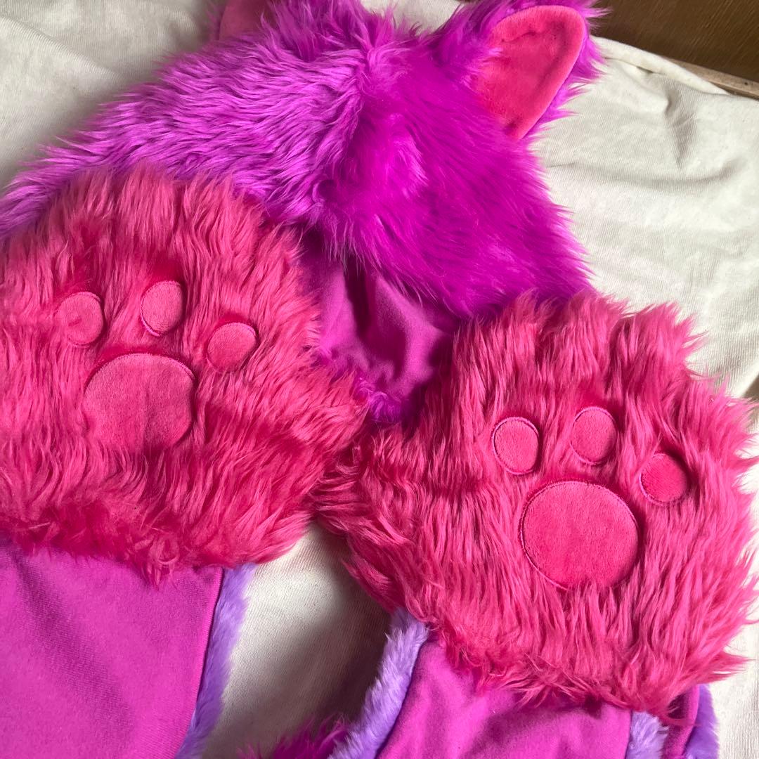 専用希少　ディズニー ランド　チシャ猫 マフラーキャップ　ファン