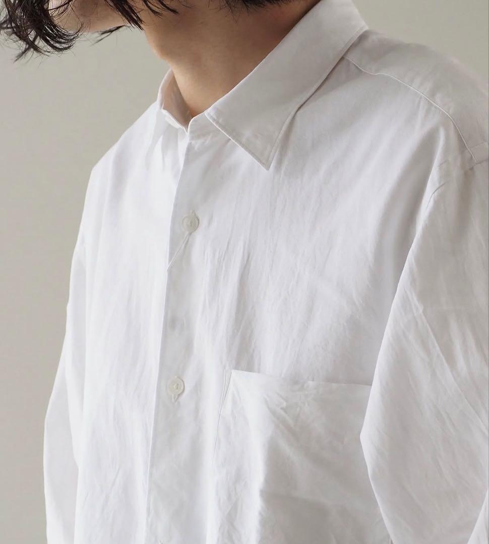 【COMOLI】コモリシャツ（WHITE,Size3）