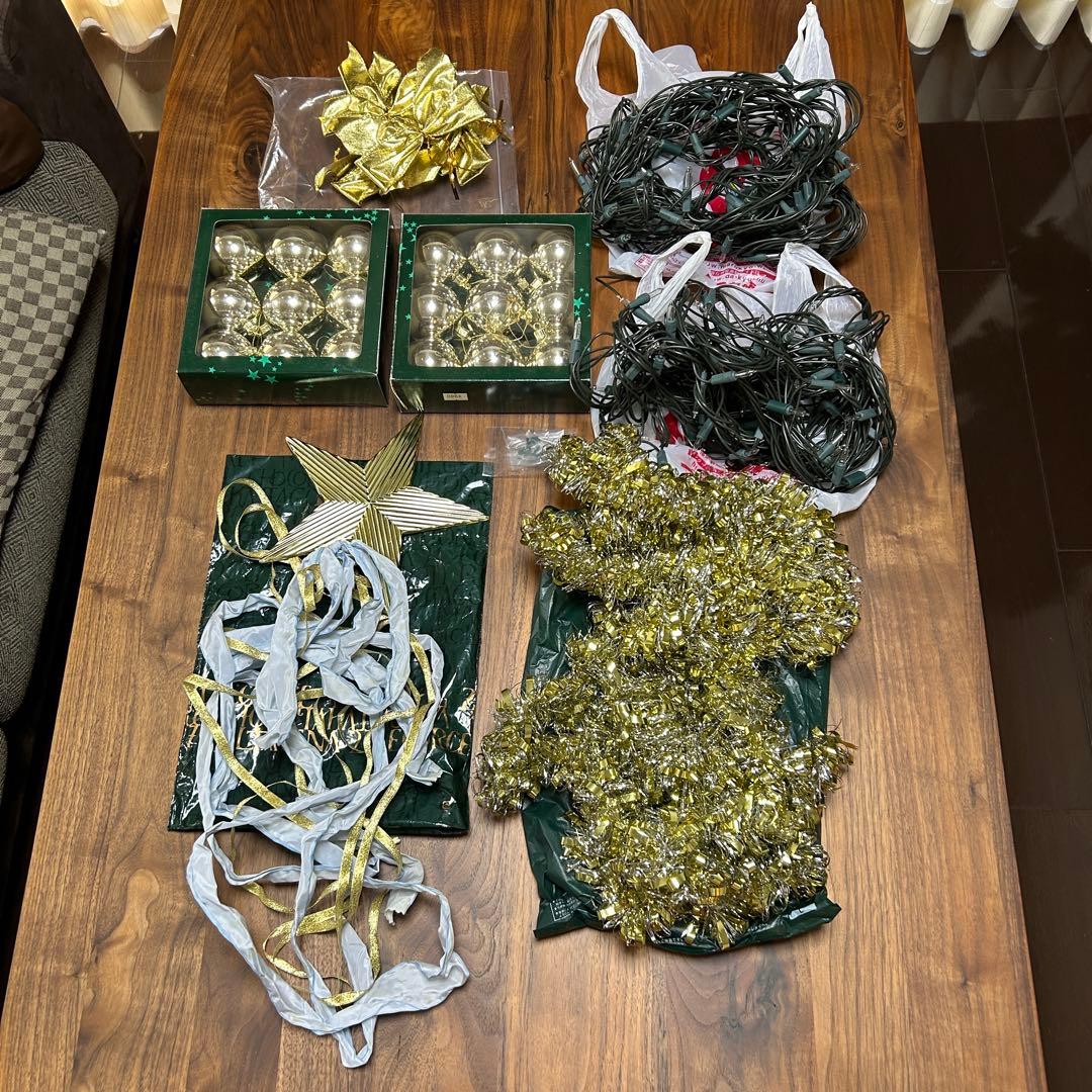 【ペジョ】クリスマスツリー 約210cmオーナメント付きセット