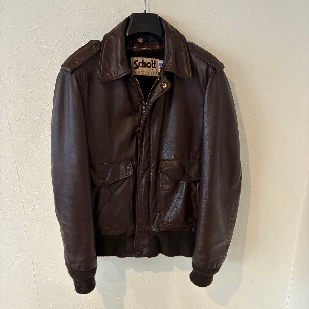 SCHOTTショットA-2レザージャケット184SM USA38
