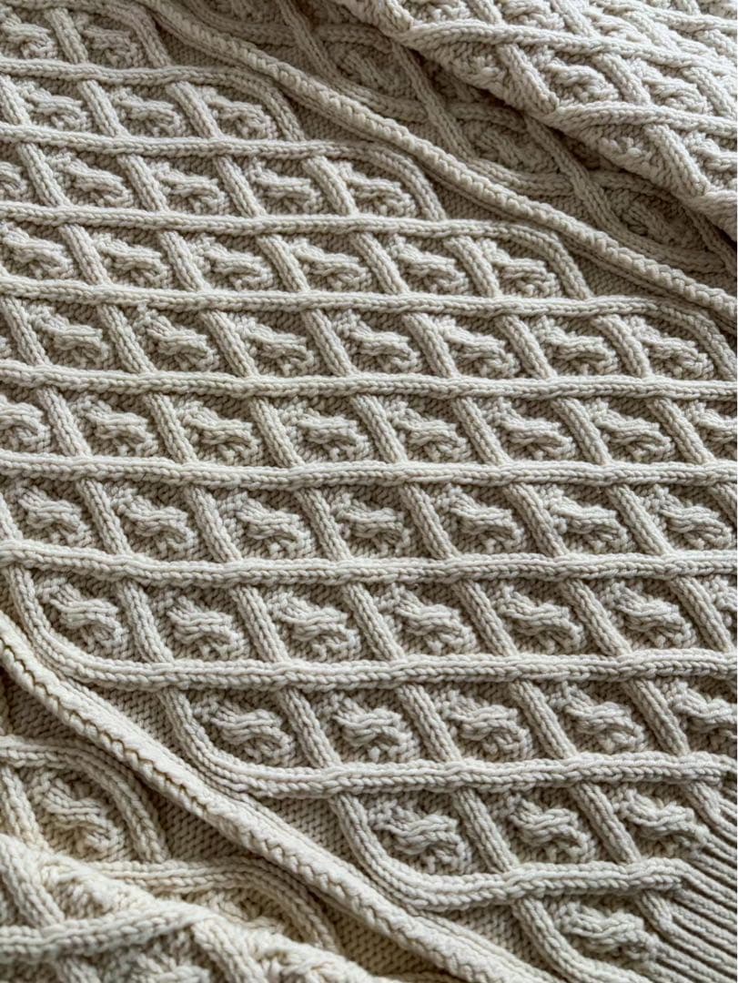 AURALEE/美品 19AW メリノウール ケーブルニット アイボリー 1