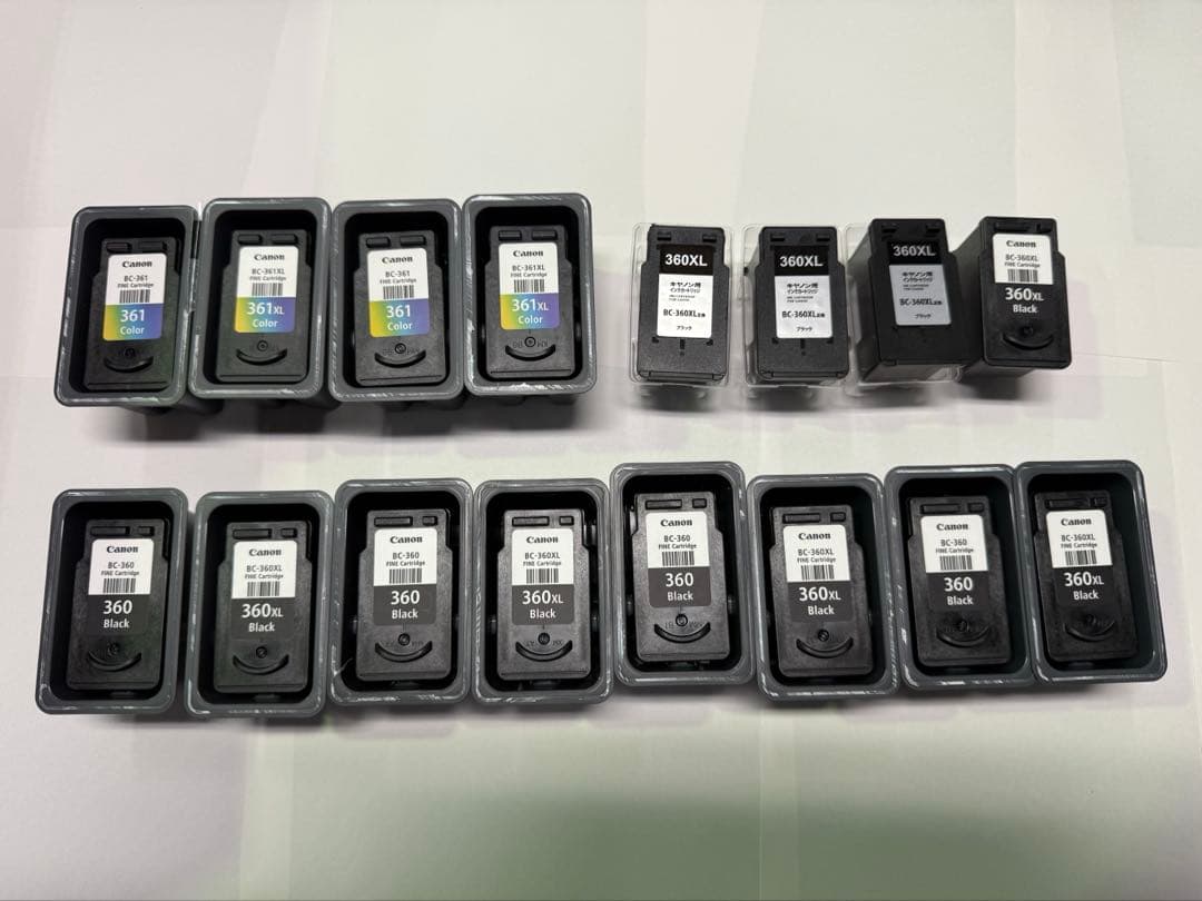 Canon キャノン 純正/互換性インクカートリッジ 使用済み 16個セット
