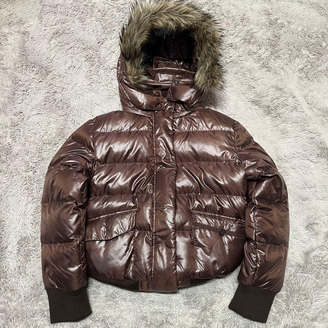 瑠 old 海外モデル uniqlo down parka brown