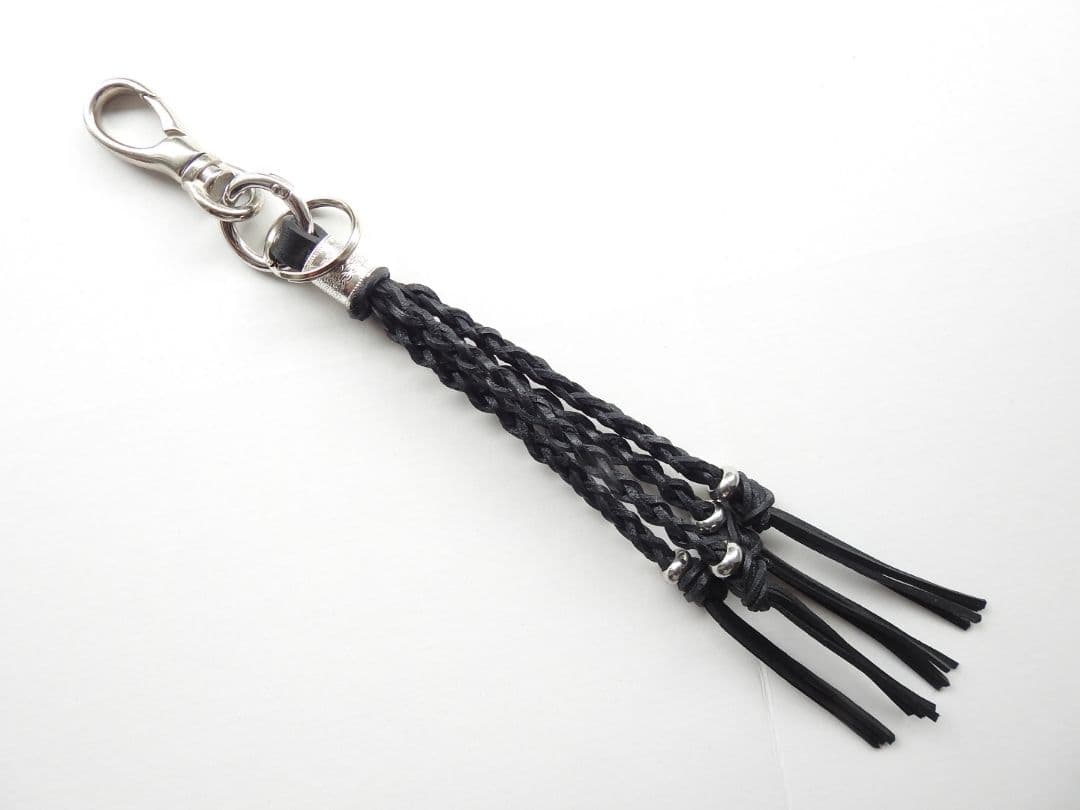 ⑥タッセルレザーフリンジしっぼキーホルダーキャリーヤマダ風