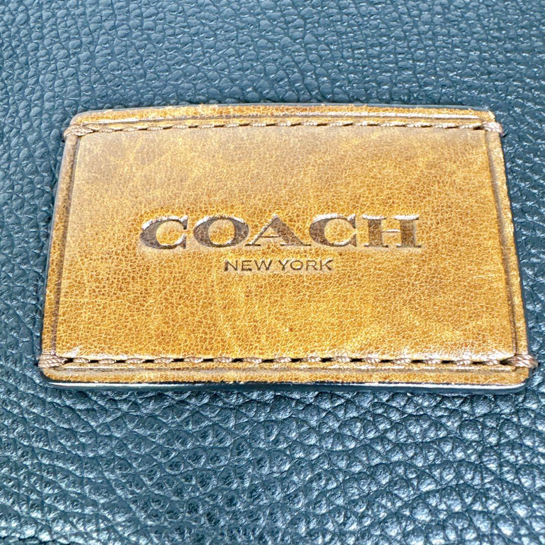 【極美品】COACH コーチ レザー ボディバッグ スエード切替 黒