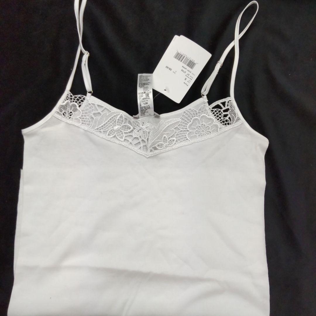 HANRO 上質スイスレースが美しい！ホワイト キャミソール S