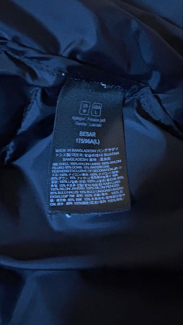 THE NORTH FACEエコヌプシ　 ブラック ダウンジャケット Lサイズ