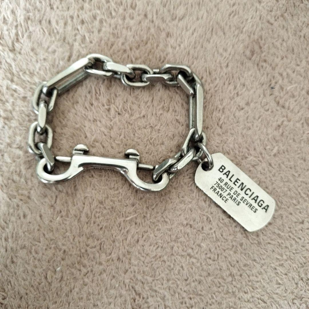 BALENCIAGA ドックタグ　カラビナ　ブレスレット