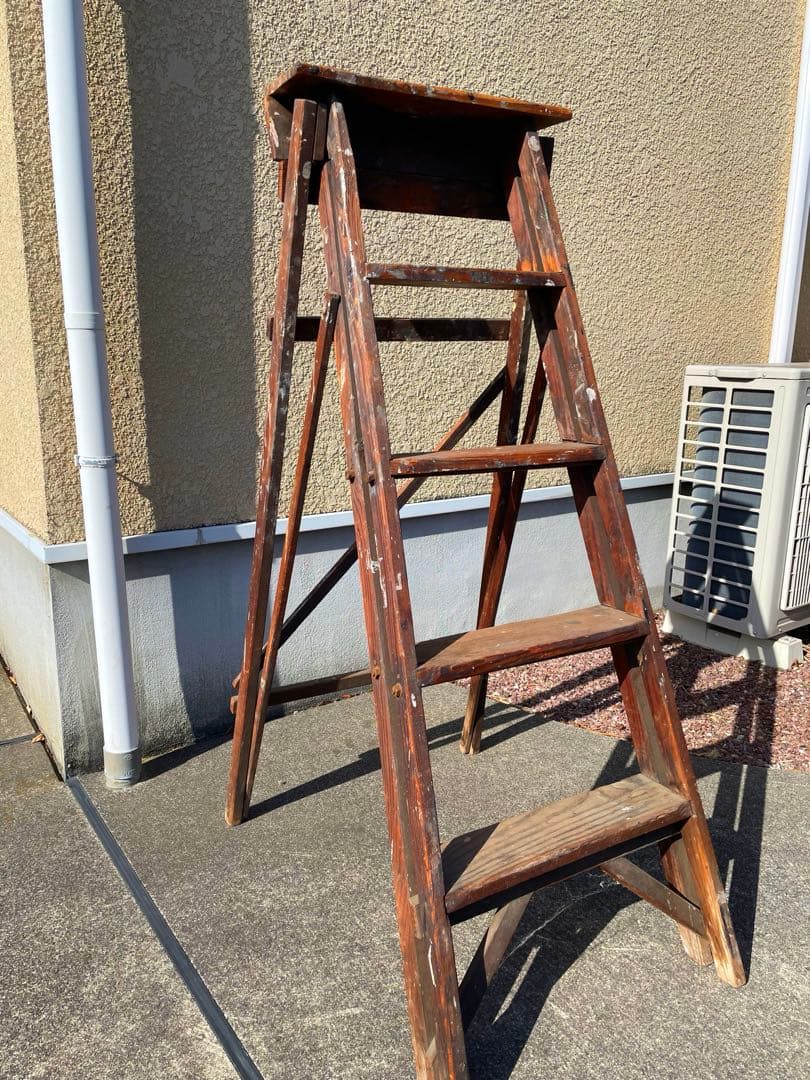アンティーク　ラダー　脚立　店舗什器　カフェ