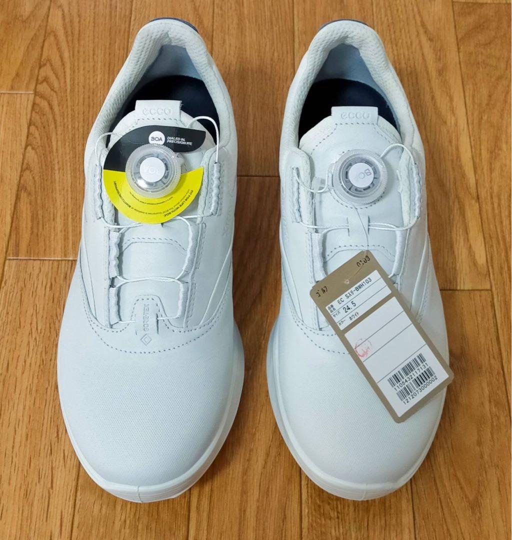 新品 ecco エコー BIOM HYBRID4 ゴルフ シューズ 24.5cm