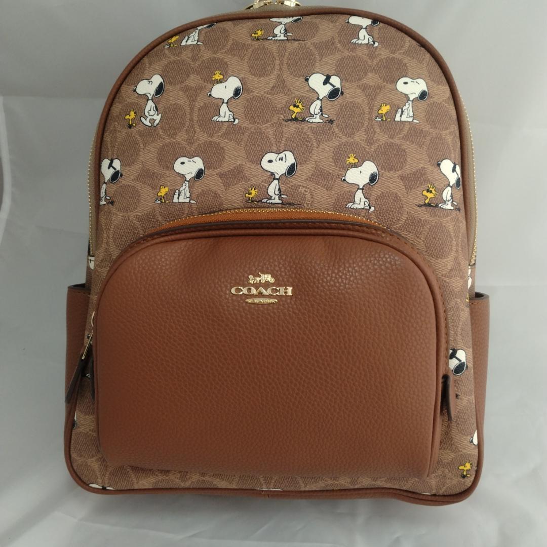 【新品未使用】COACH ×スヌーピー リュック ブラウン CBM25