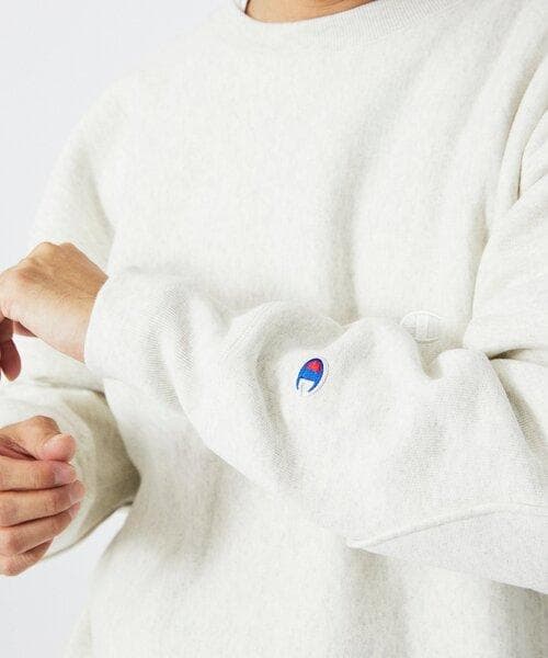チャンピオン 別注 R/W エルボーパッチ クルーネックスウェット