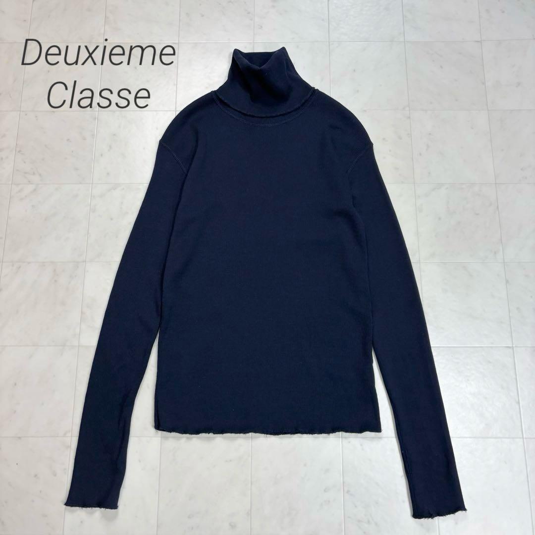 AUA です★美品★23AW rib タートルニット ウール