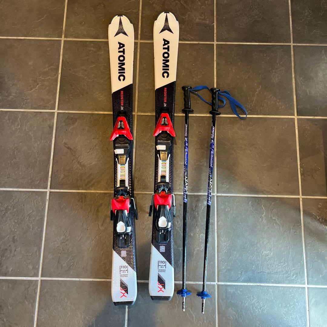ATOMIC スキー板 110cm／KAZAMA ストック セット