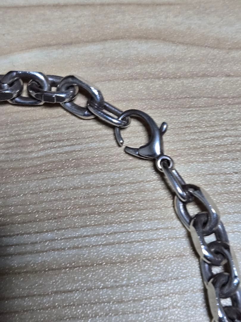 本物 シルバー925 極太ネックレス 幅7ミリ 50cm 重さ79g チェーン