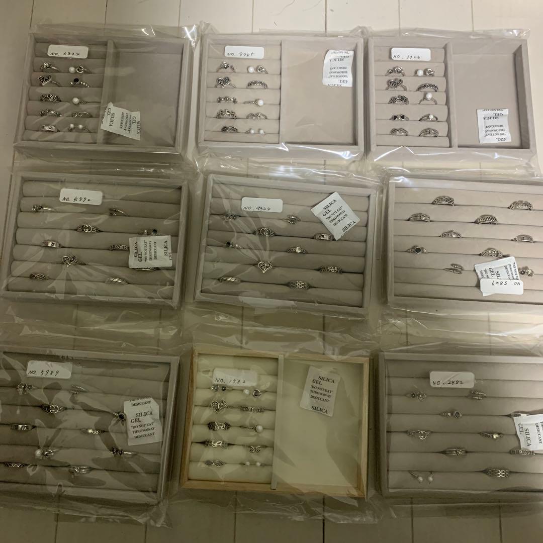 シルバー調リングセット 多様なデザイン9個セット