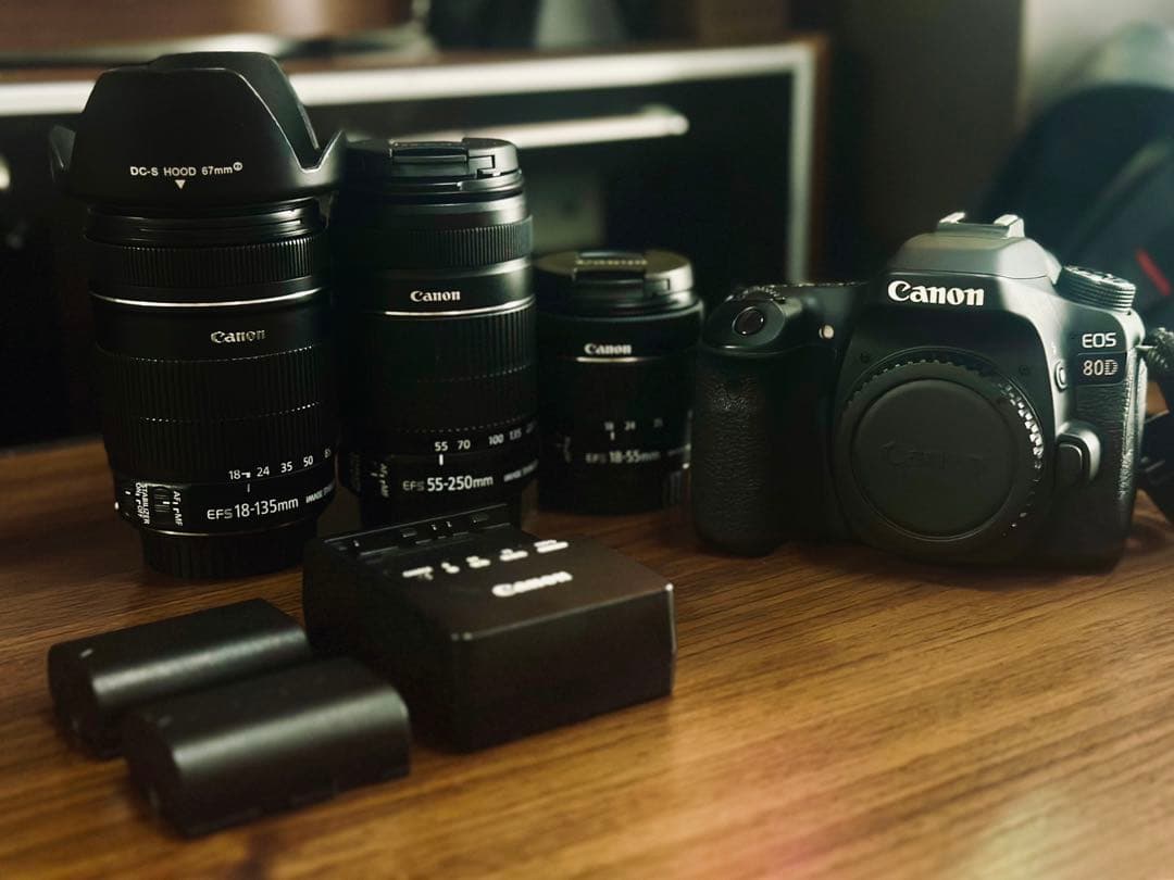 [美品] Canon EOS 80D 3本レンスセット