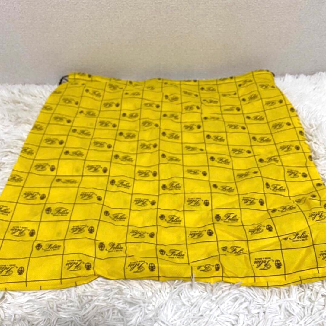 【極希少✨】Felisi クロコ型押し スクエア トートバッグ 保存袋 ネイビー