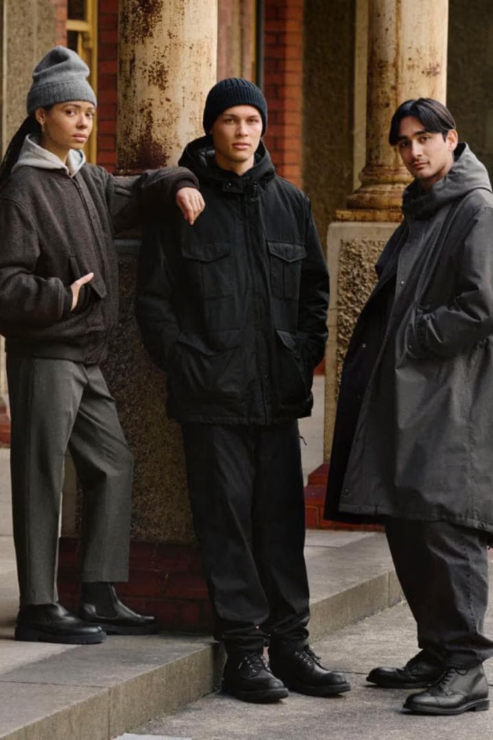 ユニクロ&エンジニアードガーメンツ パフテックフーディッドコート XS グレー