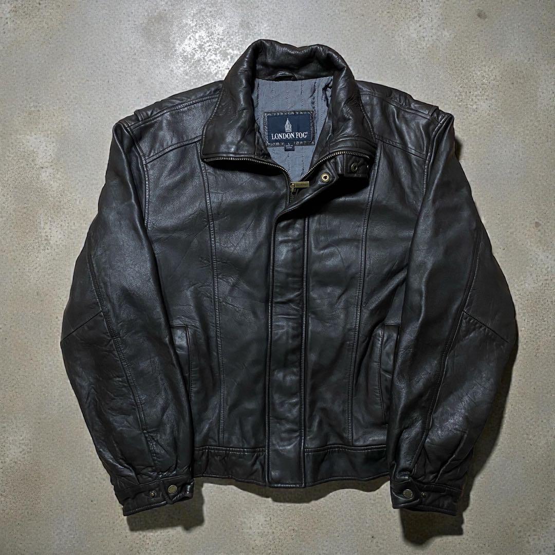 マベレザーA2ブラックスウィングトップスタンドカラー短丈本革ハイネックブル