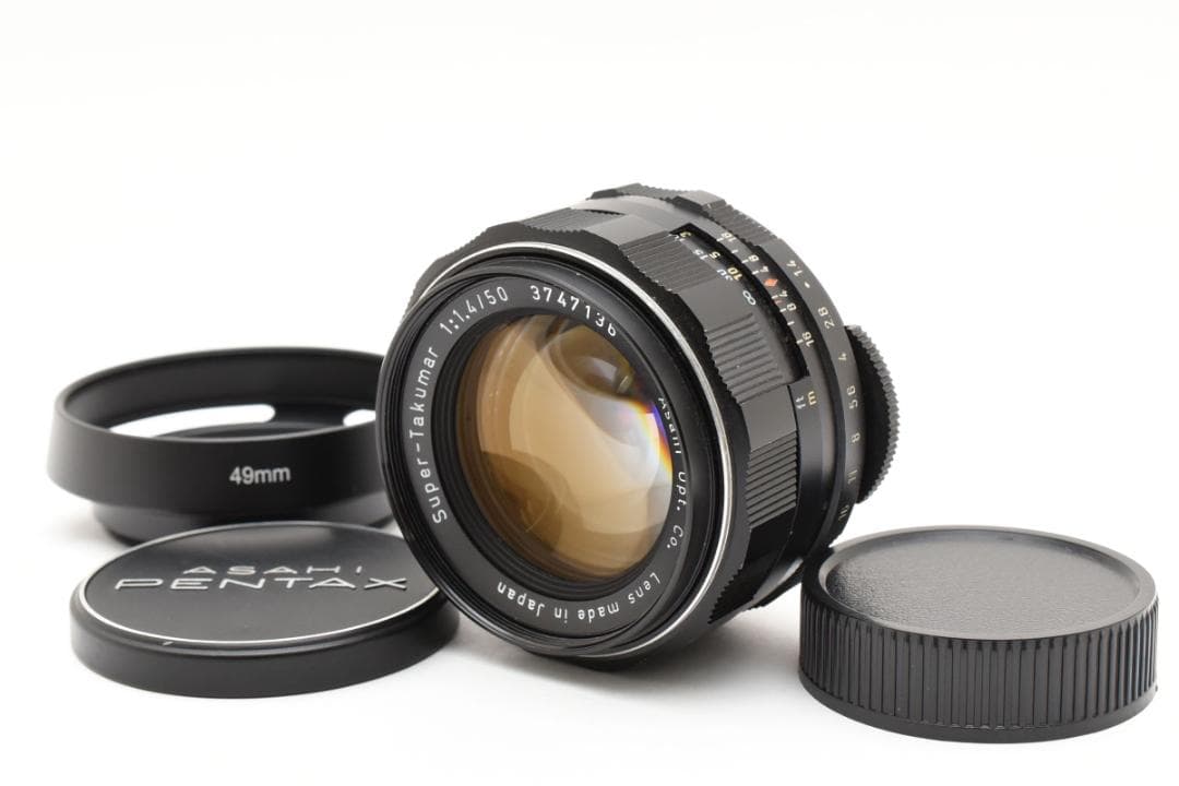 プロフ必読Super Takumar 50mm F1.4フード付 Y097