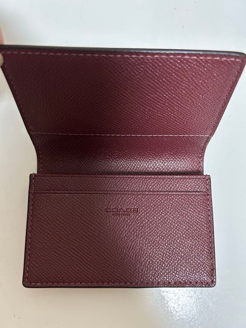 【最終値下げ】COACH ベージュ レザー 名刺入れ