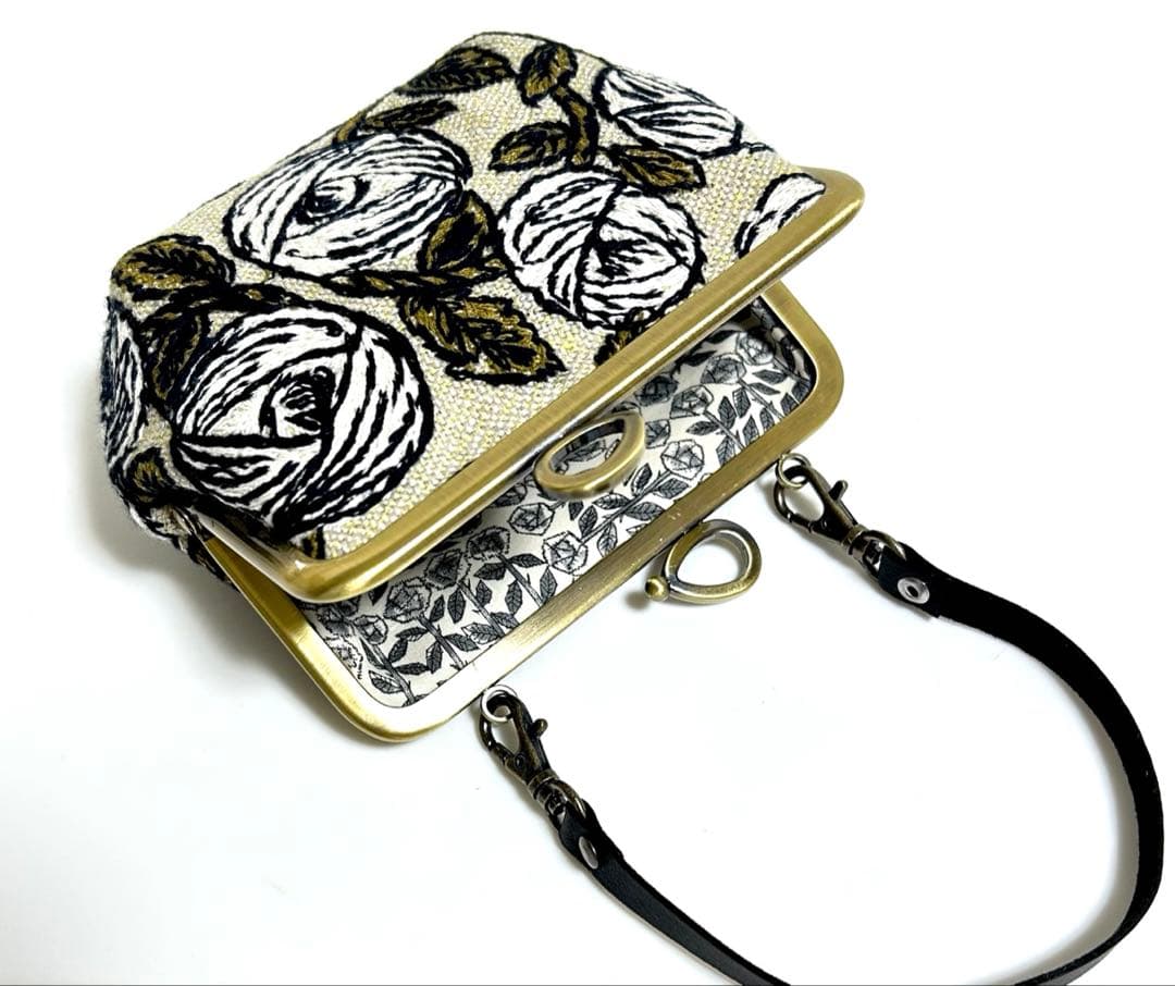 【専用2点】ミナペルホネンrosy ロージー がま口ミニバッグ風♪リボン口金 他