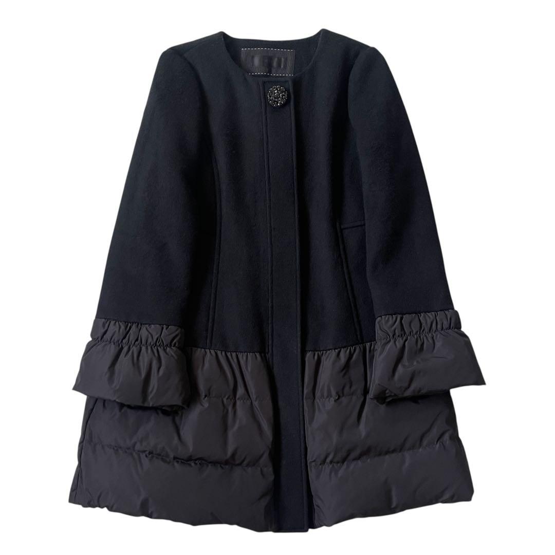 トゥービーシック ダウンコート タフタコンビウールコート 42 定価8.6万