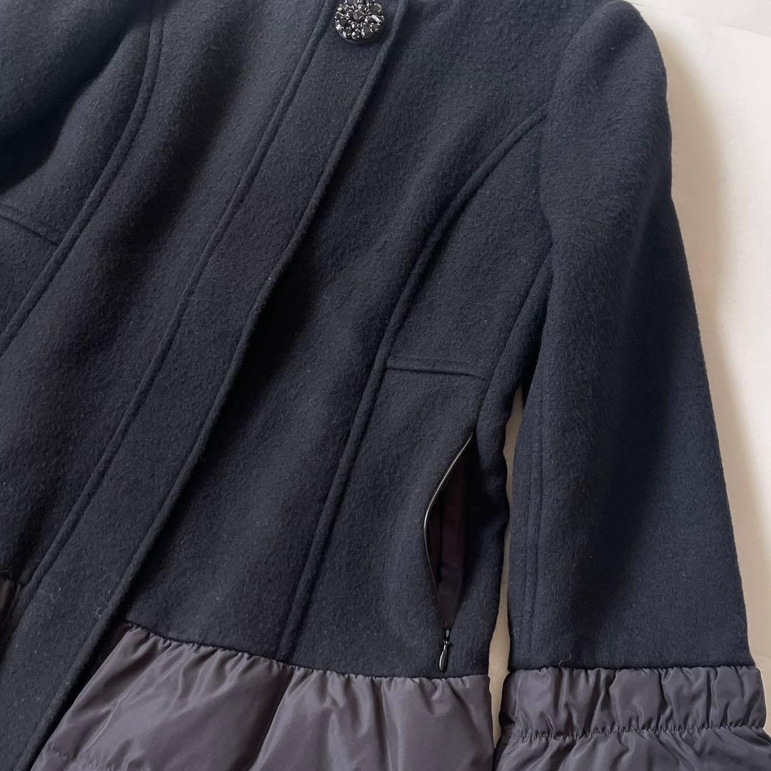 トゥービーシック ダウンコート タフタコンビウールコート 42 定価8.6万