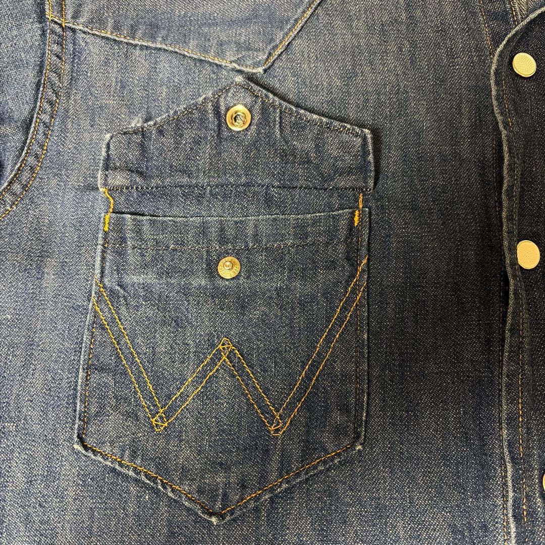 60s ビンテージ ラングラー デニムシャツ 27MW Wrangler