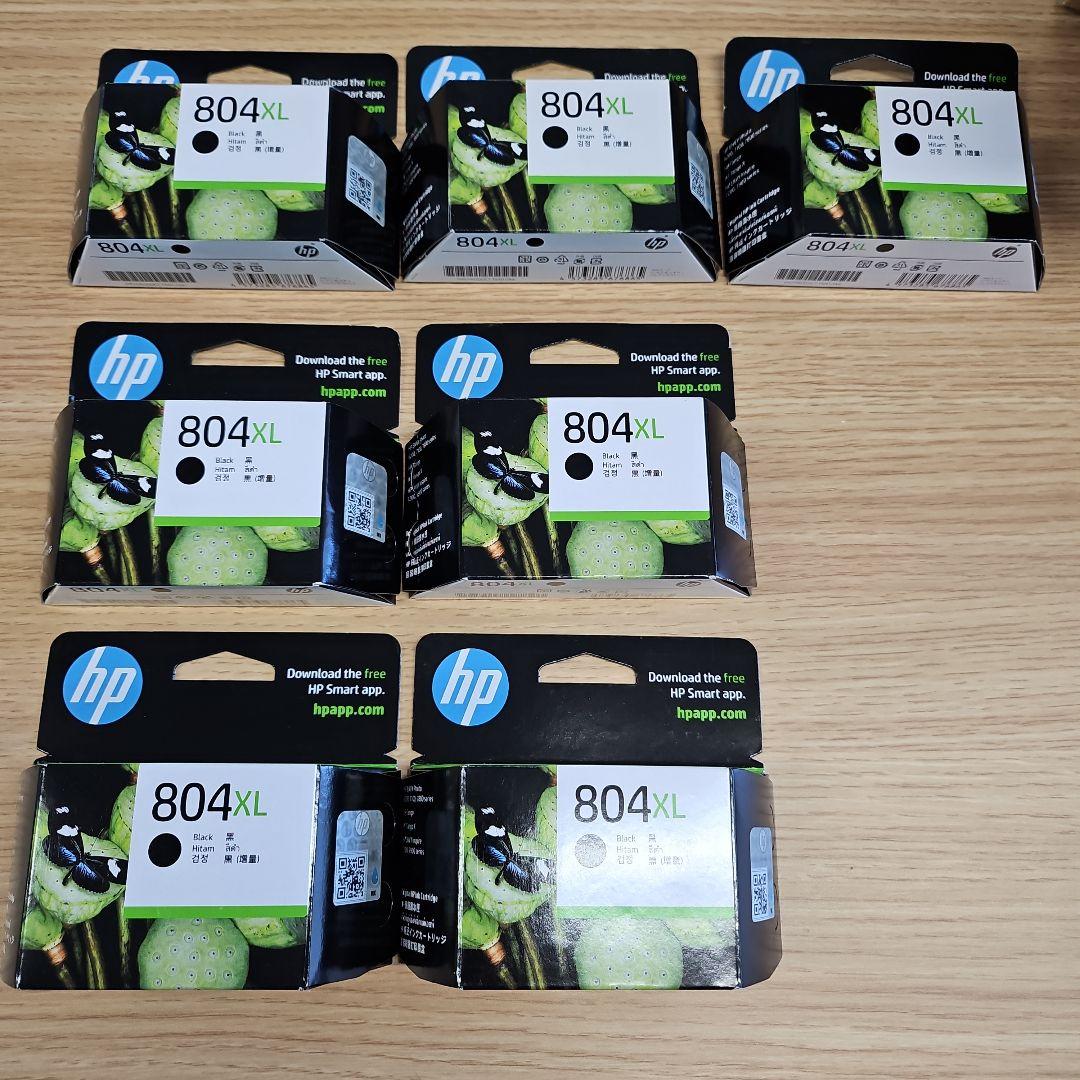 HP 純正 インクカートリッジ HP 804XL 黒 T6N12AA　7点セット