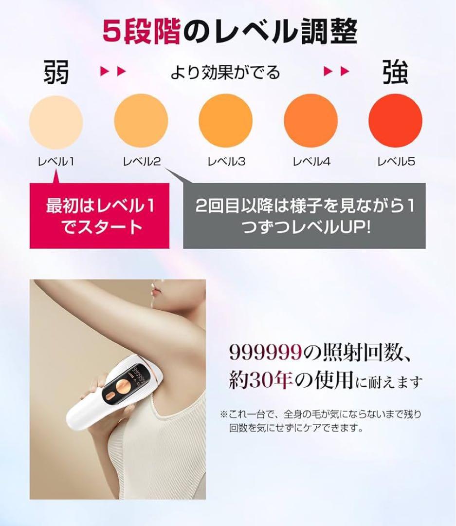 脱毛器 VIO対応【サロン級IPL光脱毛器】メンズ 髭 レディース