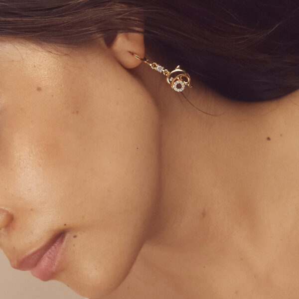 Aretes Delfín Celeste