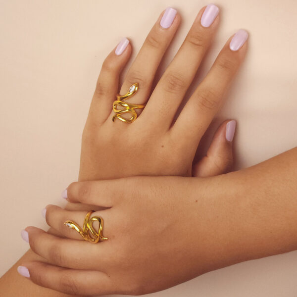 Anillo Serpiente Dorada