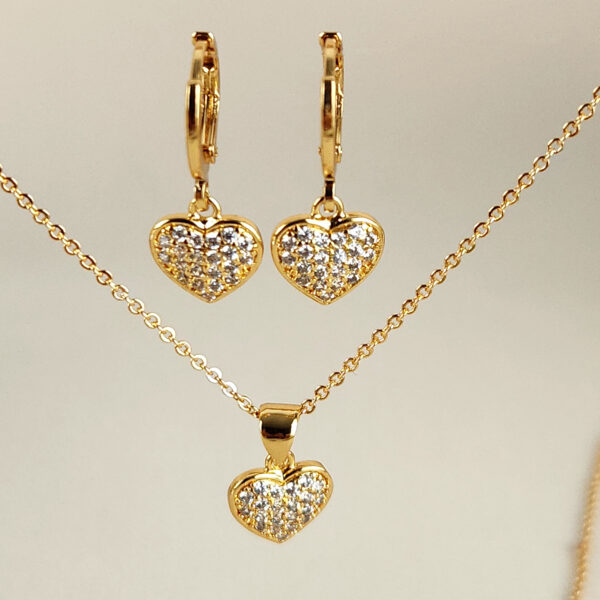Set Corazón Perlado