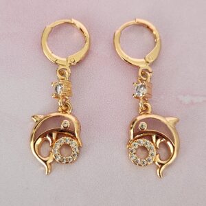 Aretes Delfín Celeste